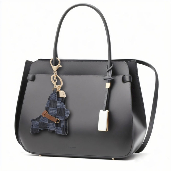 Checkered Dog Keychain Bag Charm - Picture 4 of 4